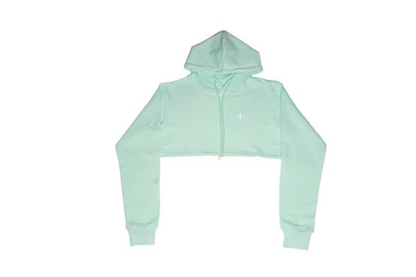 Adidas mint 2025 cropped hoodie
