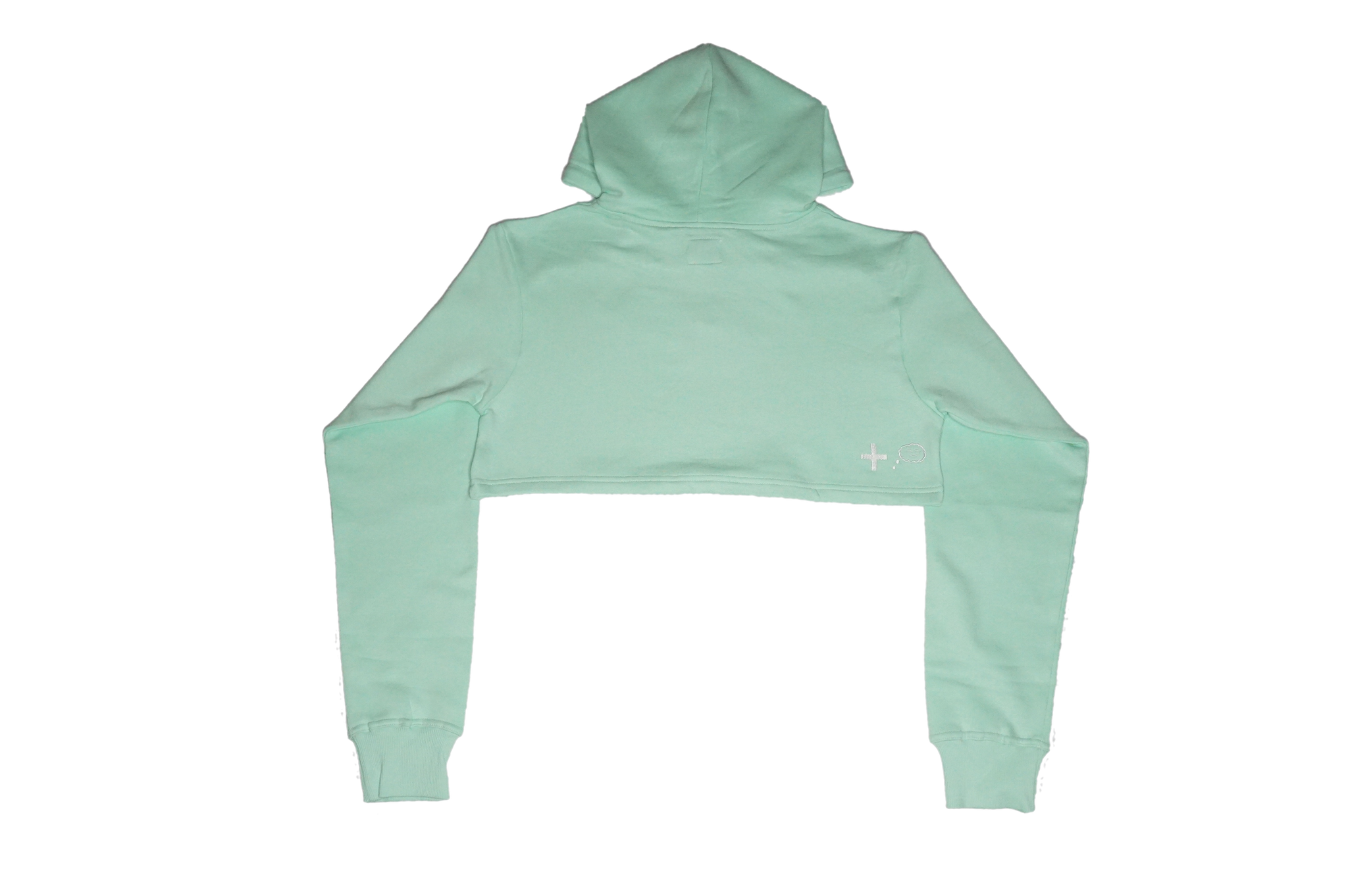 Mint Cropped Hoodie