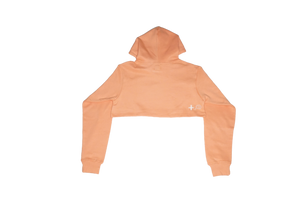 Peach Cropped Hoodie